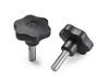 Sterngriff mit Gewindestift D-30mm M8 x 20mm, INOX