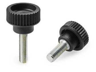 Rändelknopf mit Gewindestift D-15mm M5 x 11mm