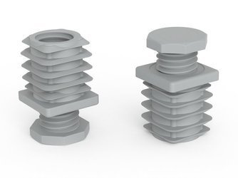 Stopka regulowana A-35mm B-35mm d1-M22 L-30 1,5mm-2,0mm, kolor szary (RAL7042)