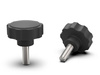 Hvězdicový knoflík s vestavěným šroubem D-30mm M6 x 23mm