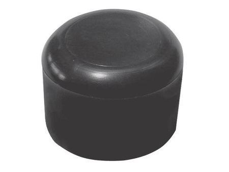 PVC pipe cap (soft) d-14mm h-16.5mm, black color