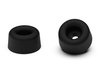 Anschraubbarer Gleitfuß D-19,0mm H-13mm d1-4,0mm, schwarz, Gummi