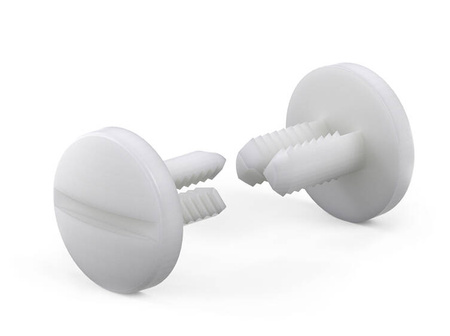 Mounting clamp with a D-20mm slot d1-9.7mm L-16mm, white color