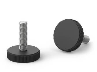 Geknurlter Stellfuß D-65mm M12 x 30mm
