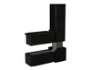 Winkelverbinder für 2 quadratische Profile (Typ L) A-30mm B-30mm, 1,5mm, PA+GF30%, schwarz.