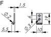 Hook with holes, Type F, galvanized steel