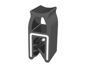 EPDM edge gasket, top seal, 1.0-3.0mm, 2x50m