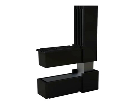 Rohový spojovací prvek pro 2 čtvercové profily (typ L) A-30mm B-30mm, 2,0mm, černý
