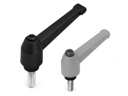 Adjustable lever with threaded pin R-104mm M10 x 20mm