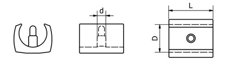 Kluzák D-30-32mm L-44mm d-5,7mm