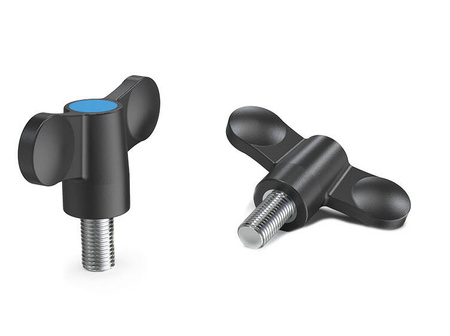 Butterfly knob with threaded pin D-55mm M10