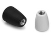 Zylindrischer Griff mit Gewindehülse D-43mm M10, INOX