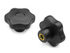 Hvězdicový knoflík s hladkou pouzdrem D-30mm D6