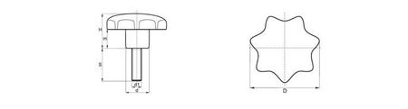 Točítko s závitem DIN 6336 D=32mm M8 x 40mm