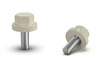Sechskantschraube D-14mm SW-10 M6 x 30mm mit Flansch aus PA, RAL7032 (graubeige)