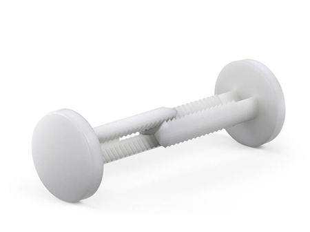 Mounting clamp without notch D-12mm d1-5mm L-5.5mm, color white