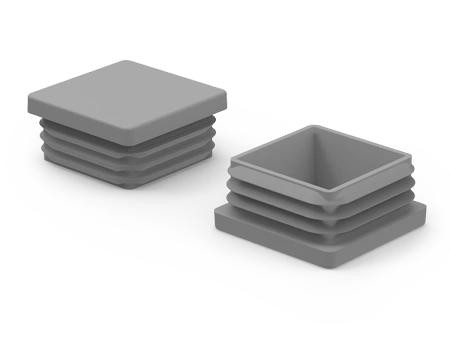 Abdeckkappe für Quadratprofile A-30mm B-30mm, 1,0mm-2,5mm, RAL9006 (silbergrau)