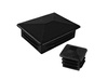 Abdeckkappe für rechteckige Profile A-50mm B-30mm, 1,5mm-2,0mm, Farbe Schwarz.