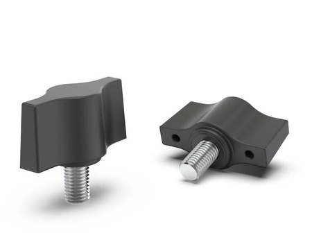 Flügelknopf mit Gewindestift D-26mm M5 x 10mm