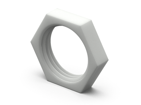 Gegenmutter für Kabelverschraubung d-PG42 H-8mm SW-65, RAL7035 (lichtgrau)