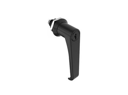 Quarter-turn latch with L-type handle, common key IL101, black 0/0