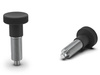 Feststellstift ohne Verriegelung, mit Feingewinde, glattem Körper, D-25mm; d1-6mm; M12x1,5; aus Edelstahl