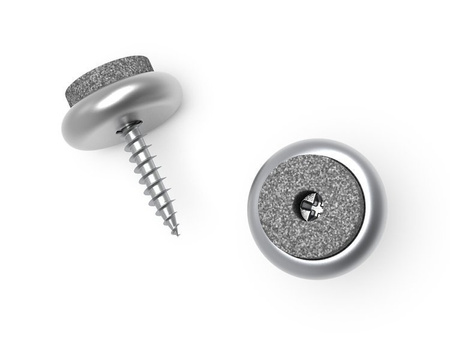 Metallgleiter mit Filz und Schraube D-18 mm L-15 mm