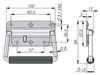 Pružinová skříňová rukojeť, nasazovací 102 mm