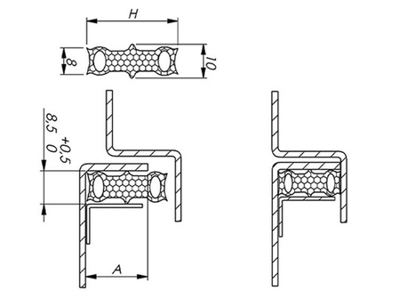 EPDM gasket for covers and doors, H-24 mm, 40 m