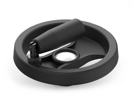 Handwheel with a foldable revolving handle D-252mm d1H7-20mm
