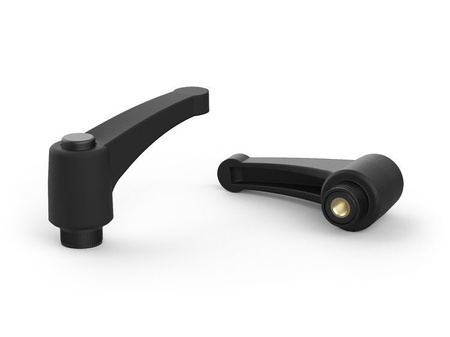 Adjustable EUROMODEL lever with threaded bushing and R-65mm M10 button