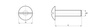 Schraube mit Linsenkopf mit Schlitz D-9mm M3 x 8mm