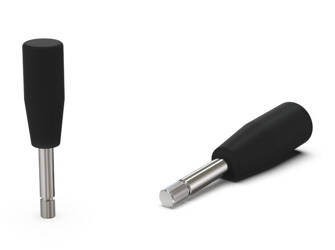 Handle with a smooth shank ending in a thread D-26mm H-80mm M12 x 105mm