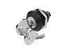Quarter-turn lock, different keys, tongue rotation 180°, 4/45