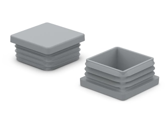 Abdeckkappe für quadratische Profile A-40mm B-40mm, 1,2mm-3,0mm, RAL7040