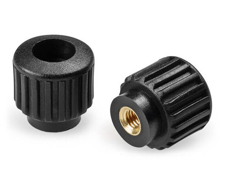 Knurled knob with threaded bushing D-17.5mm M5