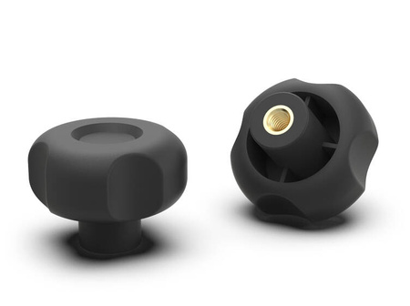 Hvězdicový knoflík s závitovou vložkou D-30mm M8