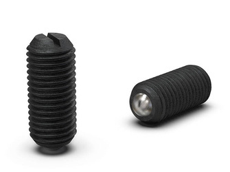 Threaded ball plunger with a slot, low spring force, H-7.5mm M3