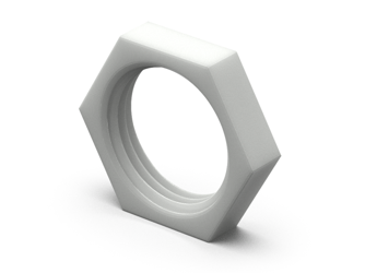 Locknut for cable gland (counter nut) d-PG16 H-6mm SW-30, RAL7035 (light gray)