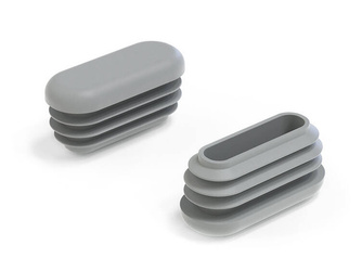 Stopfen für ovale Profile A-50mm B-20mm, 1,0mm-2,5mm, Farbe Schwarz