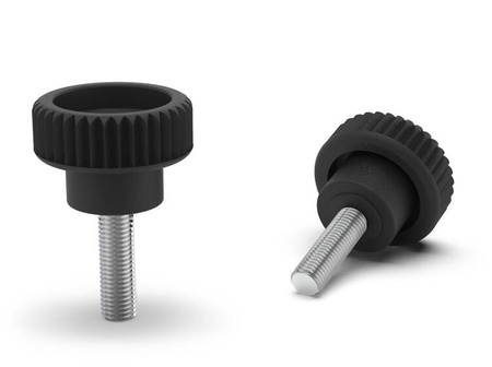 Knurled knob with threaded pin D-32mm M8 x 30mm