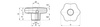 Sternknopf mit glatter Buchse D-40mm D8