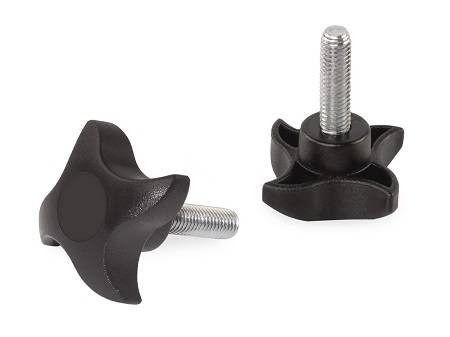 Cross knob with built-in screw D-46.5mm M8 x 53mm