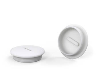 End cap d-PG36, RAL7035 (light grey)