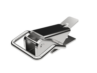 Hook clasp with holes, Type A, galvanized steel