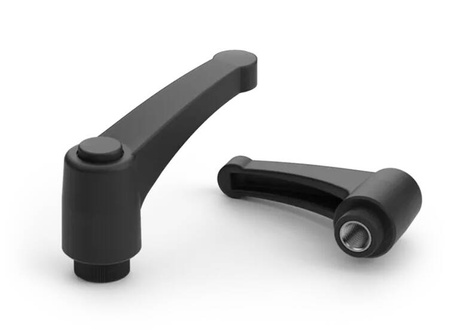 Verstellbarer Hebel EUROMODEL mit Gewindehülse und Knopf R-52mm M6, INOX