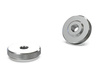 Knurled stainless steel knob with threaded through hole D-24mm M6