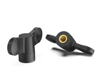 Butterfly knob with threaded bushing and cap D-70mm M8