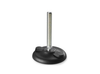 Verstellbarer Fuß mit Montagebohrungen D-80mm M16 x 170mm R-15mm