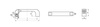 Bracket handle with threaded bushings L-151mm I-132mm M8